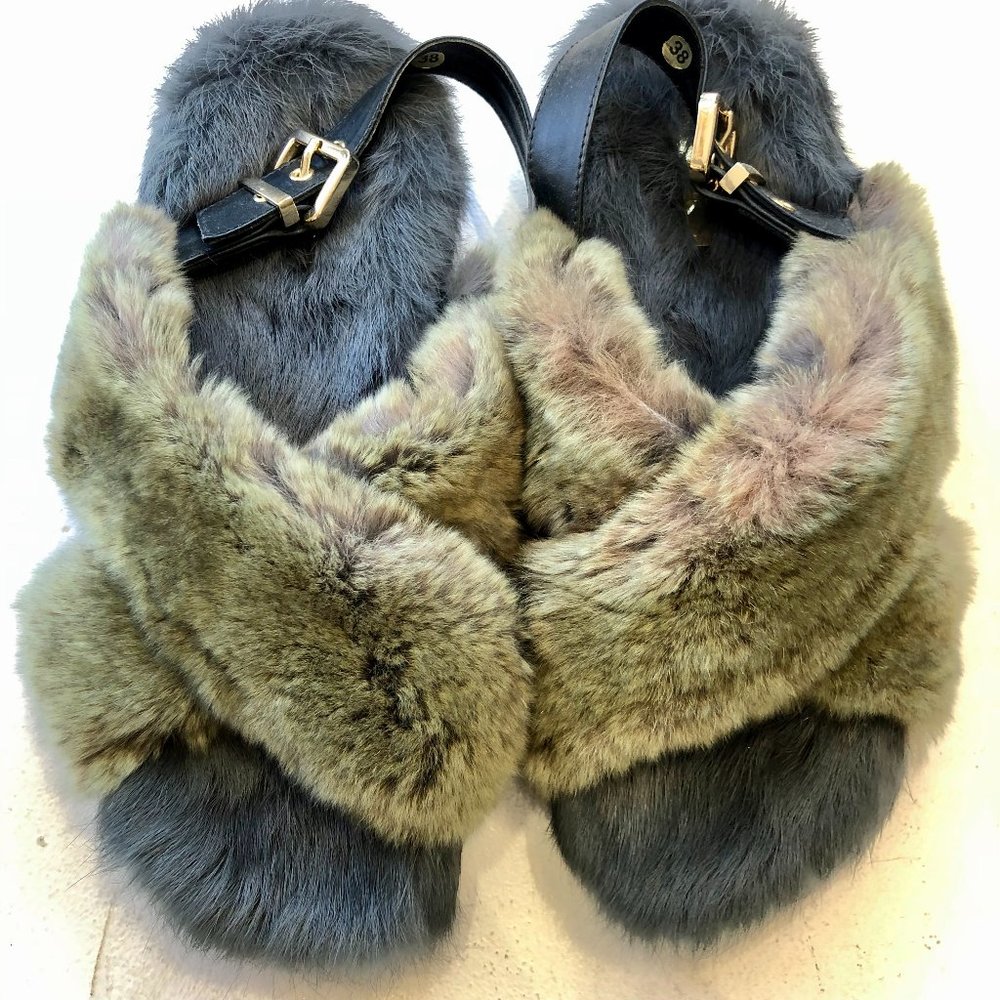 Emanuela Caruso Fur Sandals